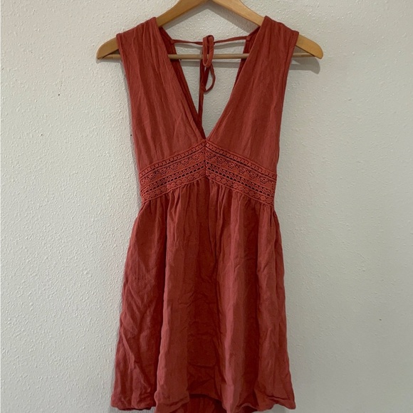 NWOT Terracotta Sleeveless open back Mini Dress - Picture 3 of 12